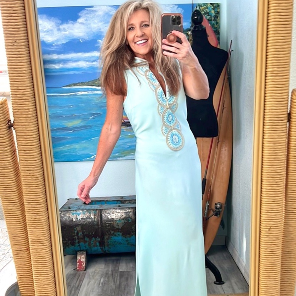 (SOLD)Lilly Pulitzer,Exceptional Jane Shift Dress,Worn Once,Lilly Blue,Beautiful - Picture 14 of 17